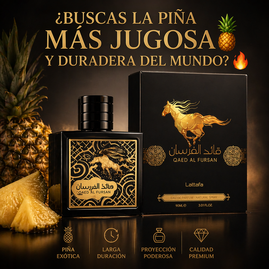 Qaed Al Fursan Unlimited Lattafa | Perfume Masculino Frutal Ambarado 90ml