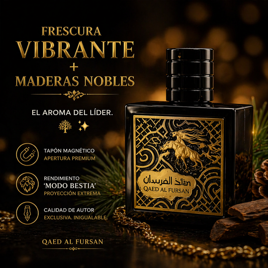 Qaed Al Fursan Unlimited Lattafa | Perfume Masculino Frutal Ambarado 90ml
