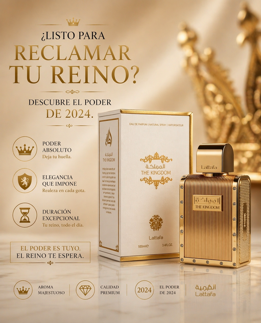 The Kingdom for Him Lattafa | Perfume Masculino Oud Ambarado 100ml