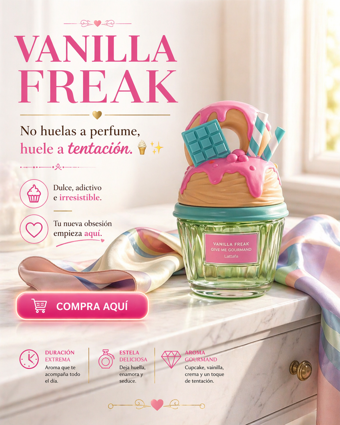 Vanilla Freak Lattafa | Perfume Gourmand Vainilla Unisex 75ml