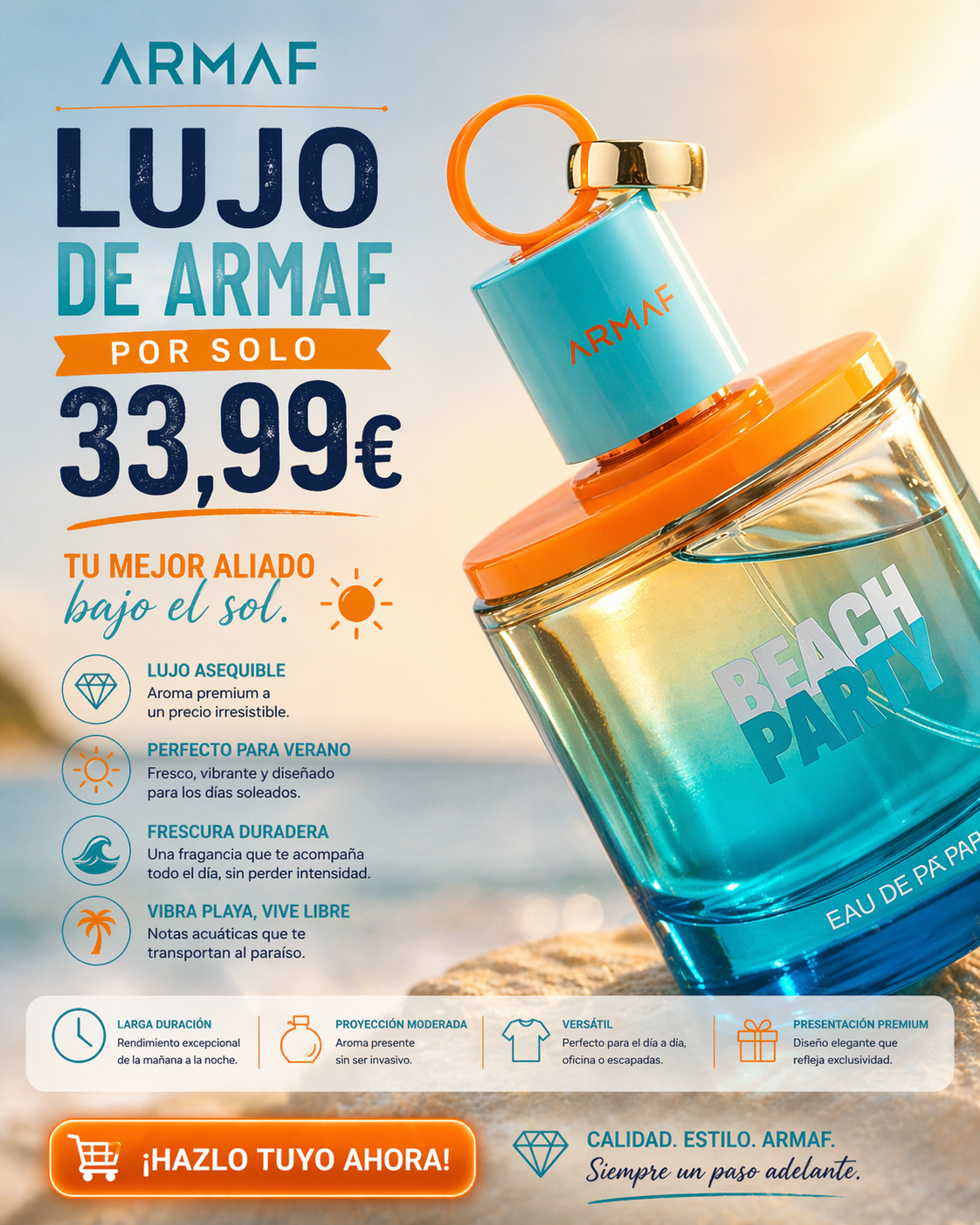 Beach Party Armaf | Perfume Unisex Fresco Tropical 100ml