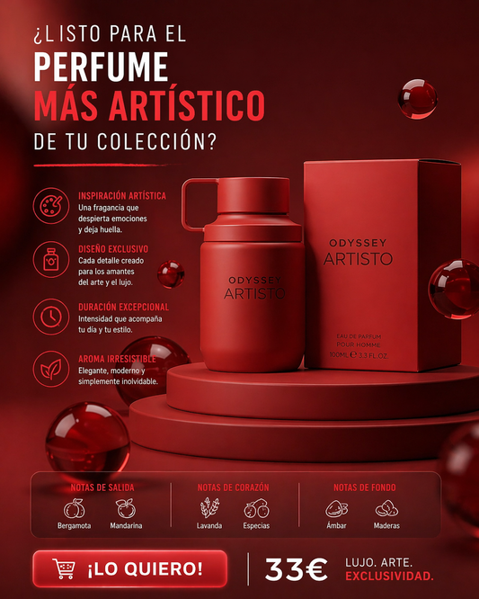 Odyssey Artisto The Red Edition Armaf | Perfume Masculino Especiado 100ml