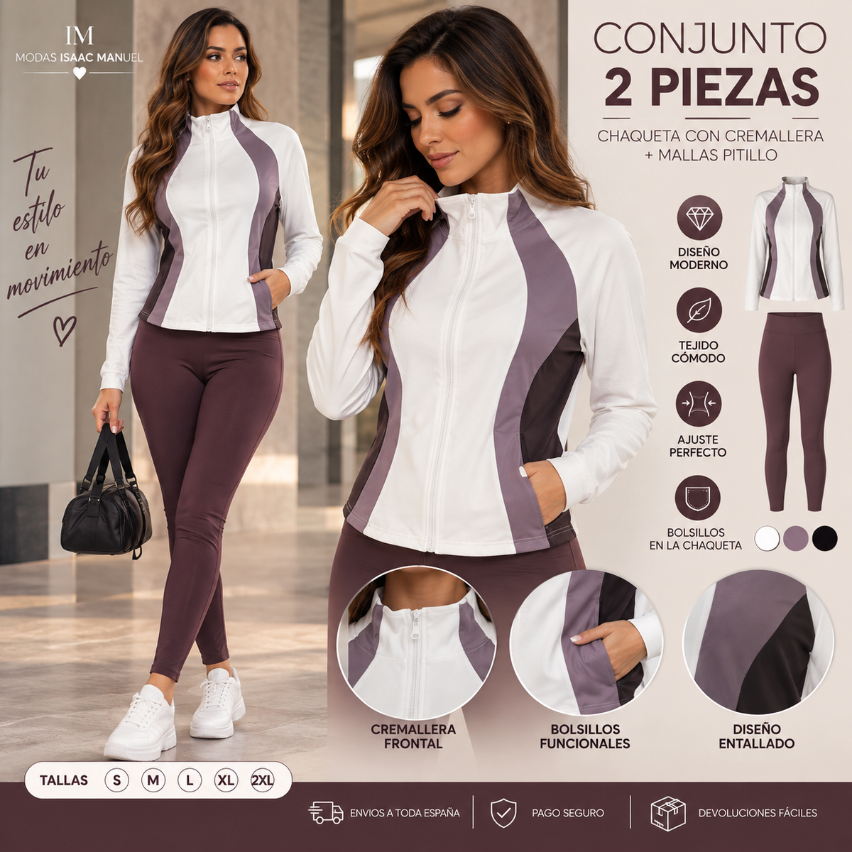Conjunto Chándal Mujer SUSANA Deportivo Moldeador