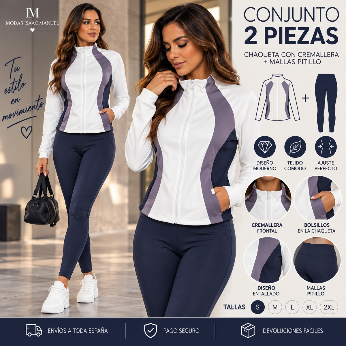 Conjunto Chándal Mujer SUSANA Deportivo Moldeador