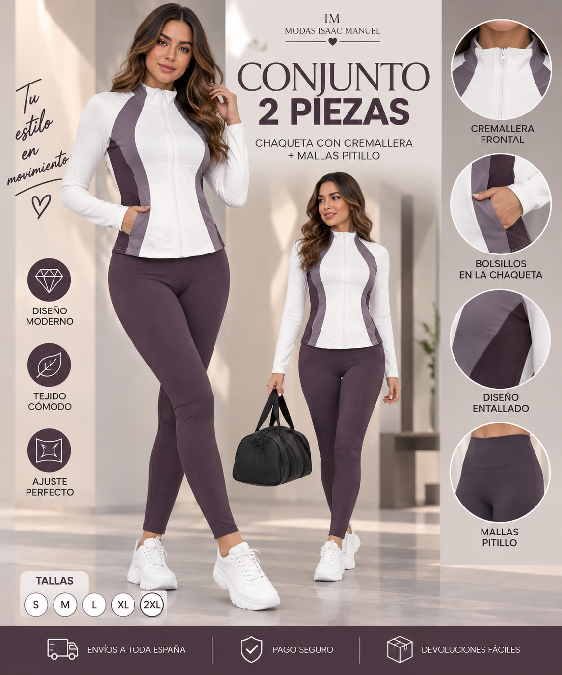 Conjunto Chándal Mujer SUSANA Deportivo Moldeador