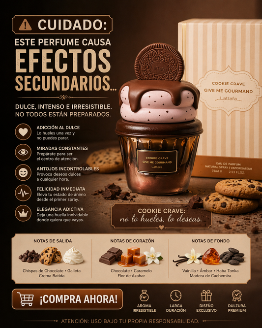Cookie Crave Lattafa | Perfume Gourmand Galleta Unisex 75ml