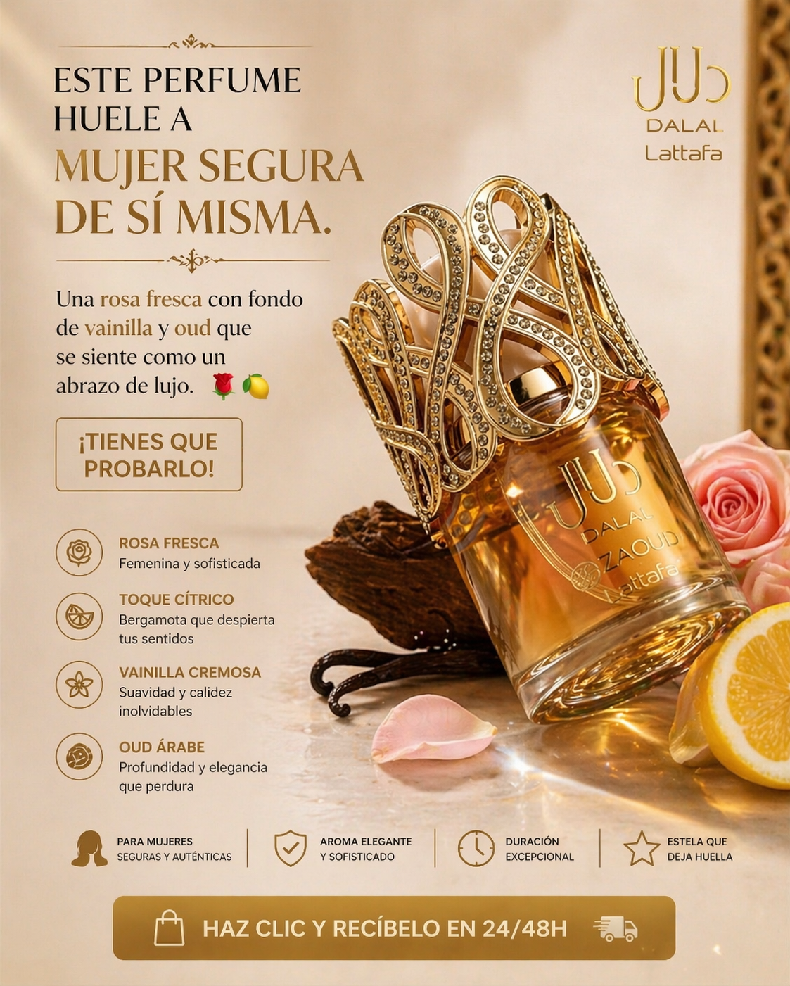 Dalal Lattafa | Perfume Femenino Floral Oriental 100ml