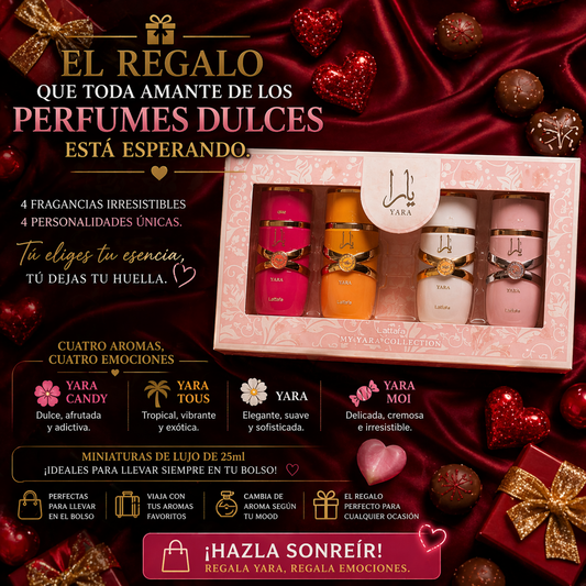 My Yara Collection Lattafa | Set 4 x 25ml Yara, Yara Moi, Tous y Candy