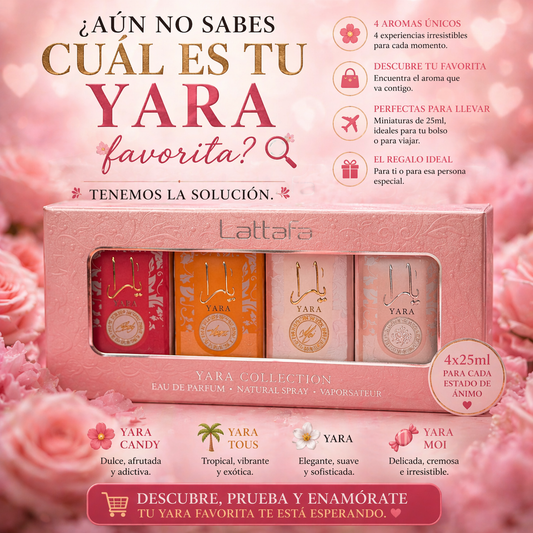 Yara Collection Lattafa | Set Discovery 4 x 5ml Miniaturas EDP