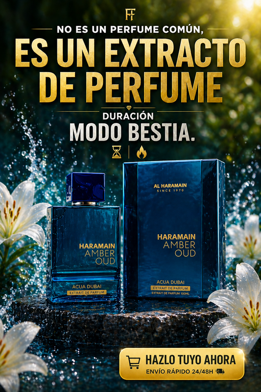 Amber Oud Aqua Dubai Al Haramain | Perfume Unisex Acuático 100ml