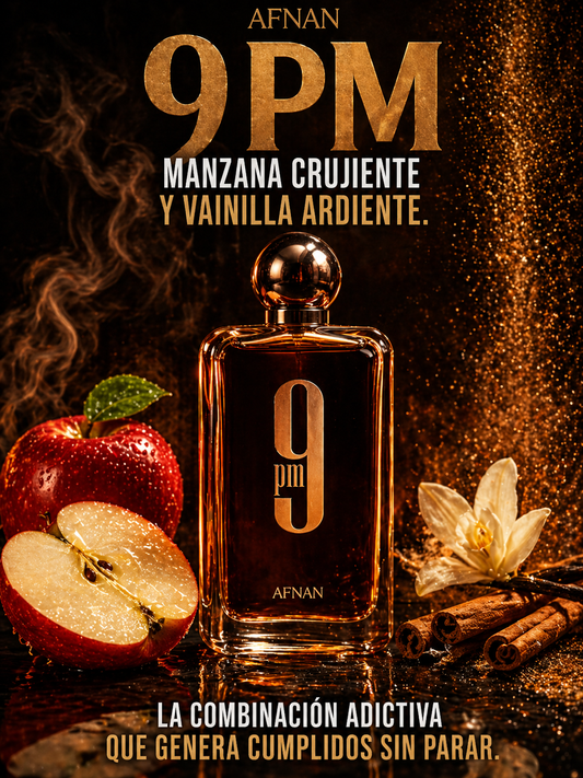9PM Afnan | Perfume Masculino Oriental Ámbar Vainilla 100ml