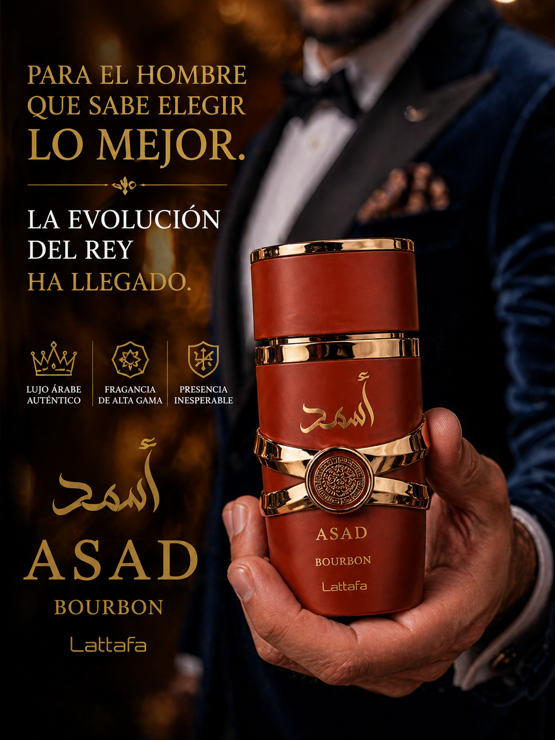 Asad Bourbon Lattafa | Perfume Masculino 100ml