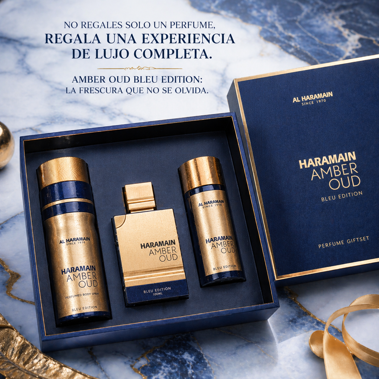 Amber Oud Bleu Edition Al Haramain | Gift Set EDP