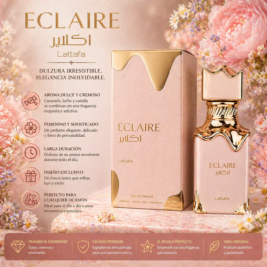 Eclaire Lattafa | Perfume Unisex Gourmand Caramelo Vainilla 100ml