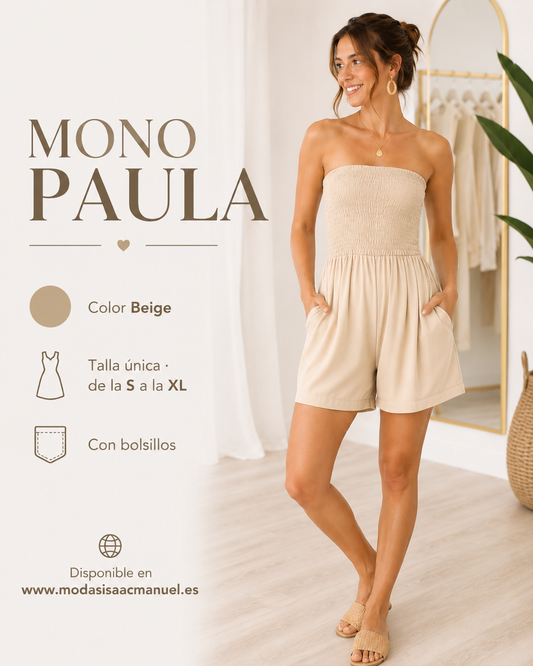 Mono Corto "PAULA" | Pecho Fruncido Palabra de Honor