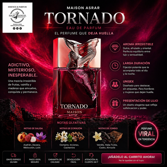 Tornado Maison Asrar | Perfume Masculino Cítrico Amaderado 100ml