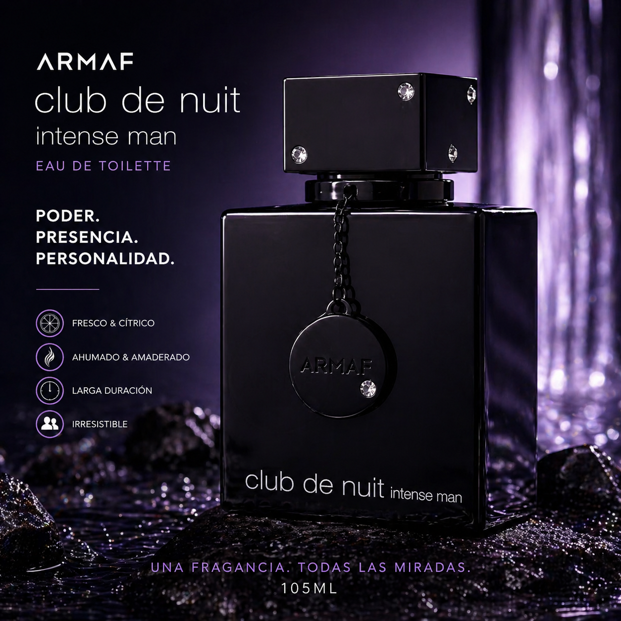 Club de Nuit Intense Man Armaf | Perfume Masculino Amaderado Ahumado 100ml