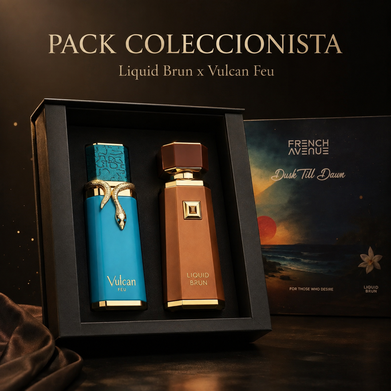 Pack Perfumes Hombre Senziate "Dusk Till Dawn" EDP (2x100ml) + Atomizador Recargable