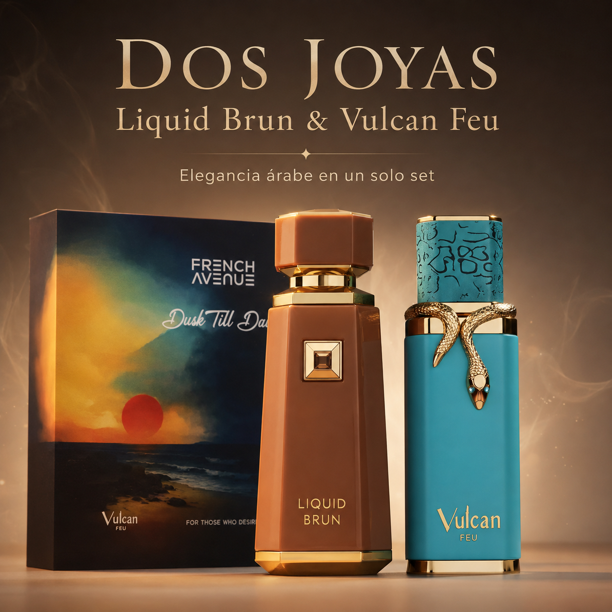 Pack Perfumes Hombre Senziate "Dusk Till Dawn" EDP (2x100ml) + Atomizador Recargable