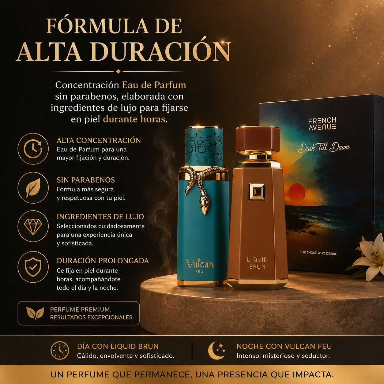 Pack Perfumes Hombre Senziate "Dusk Till Dawn" EDP (2x100ml) + Atomizador Recargable