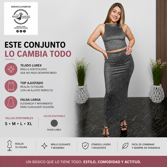 Conjunto de dos piezas brillante