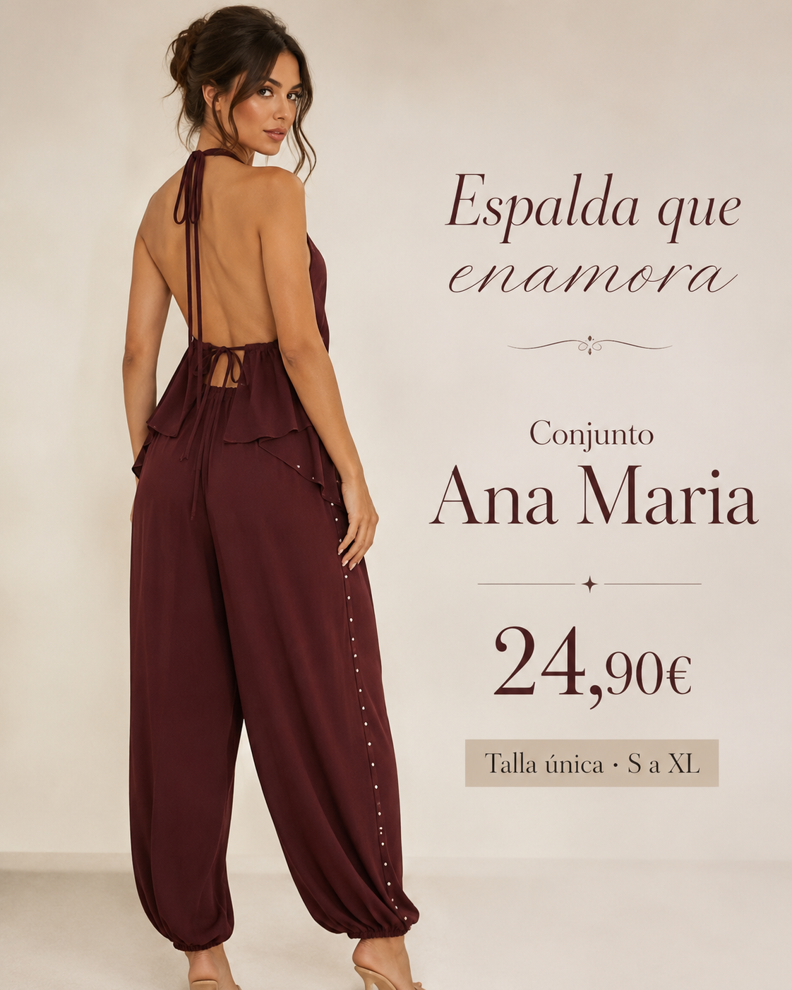 Conjunto de Dos Piezas "Ana Maria" | Estilo Boho-Chic con Espalda Descubierta