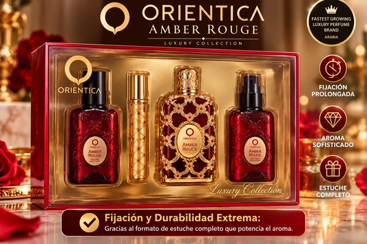 Orientica Amber Rouge Luxury Collection Set de Regalo 4 Piezas