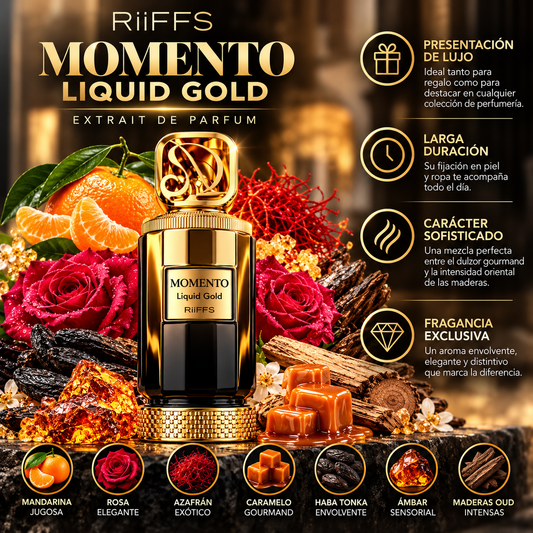 Riiffs Momento Liquid Gold 100 ml Extrait de Parfum Unisex