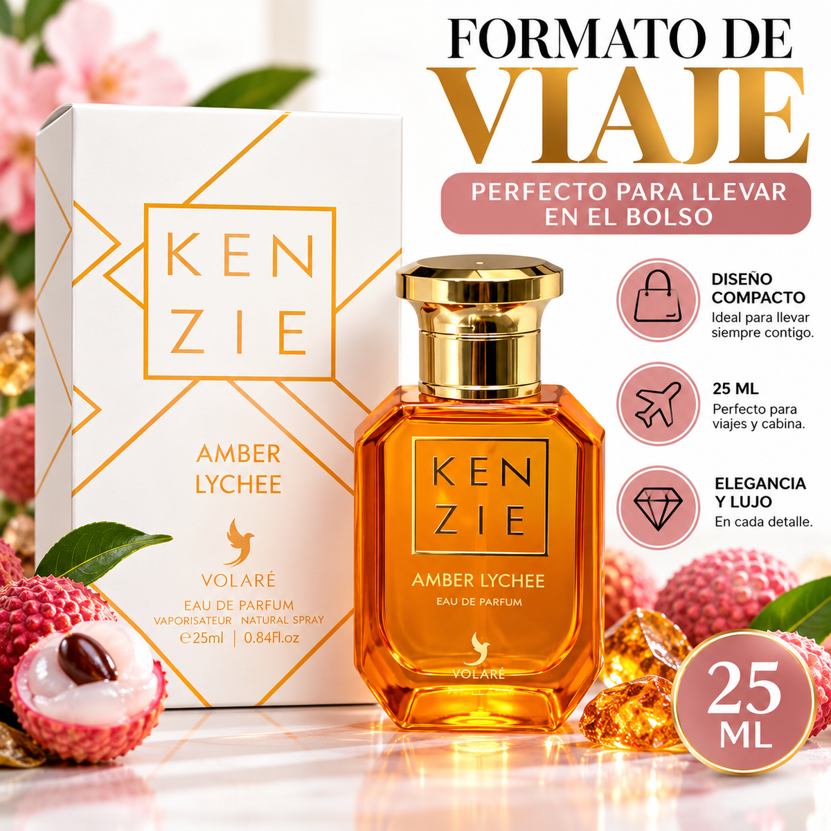 Mini Volare Kenzie Amber Lychee 25 ml Eau de Parfum Mujer