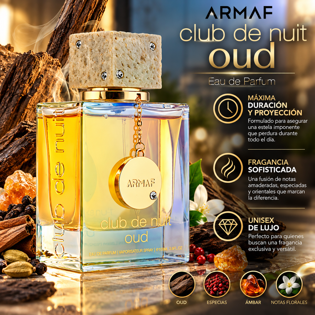 Perfume Armaf Club de Nuit Oud 105 ml Eau de Parfum