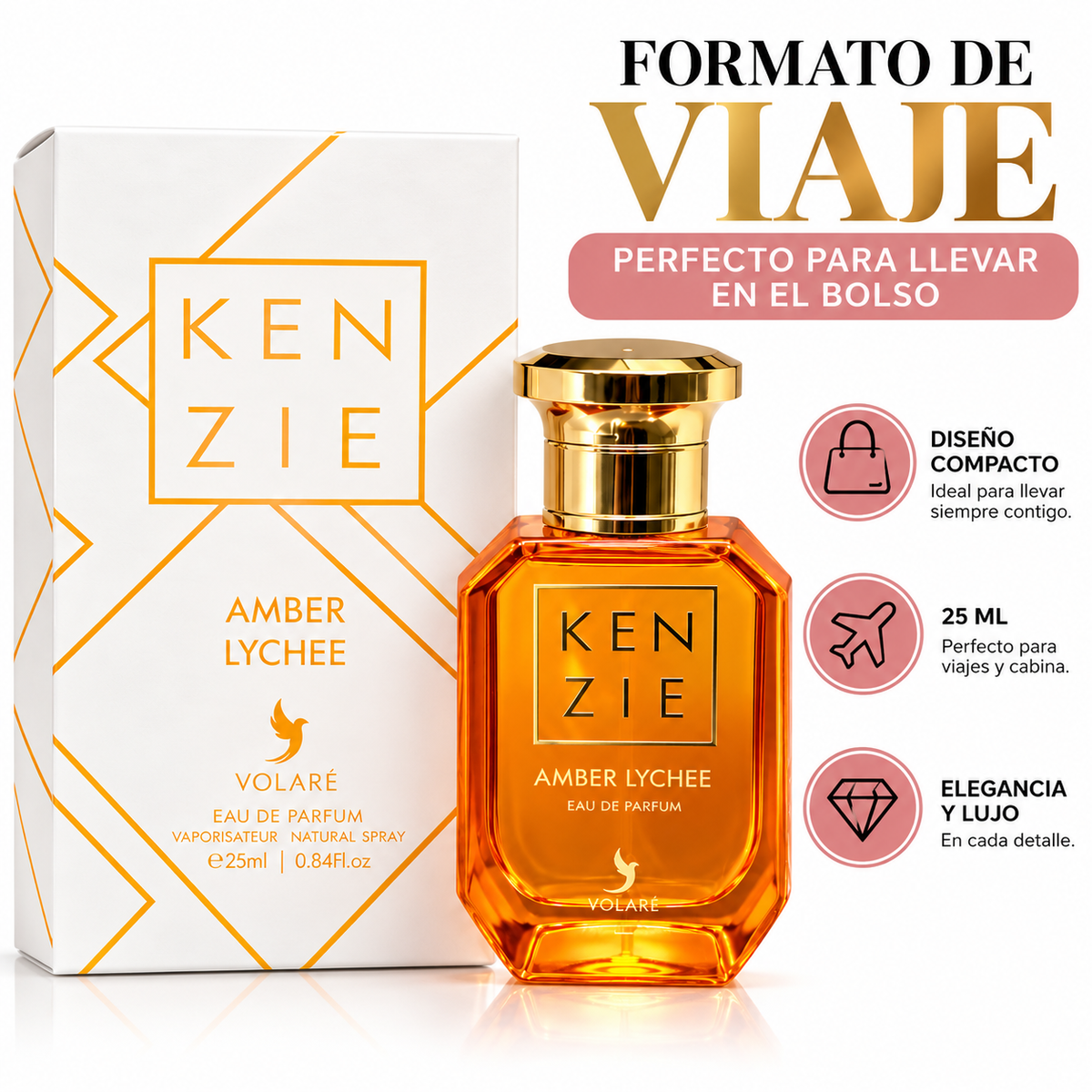 Mini Volare Kenzie Amber Lychee 25 ml Eau de Parfum Mujer