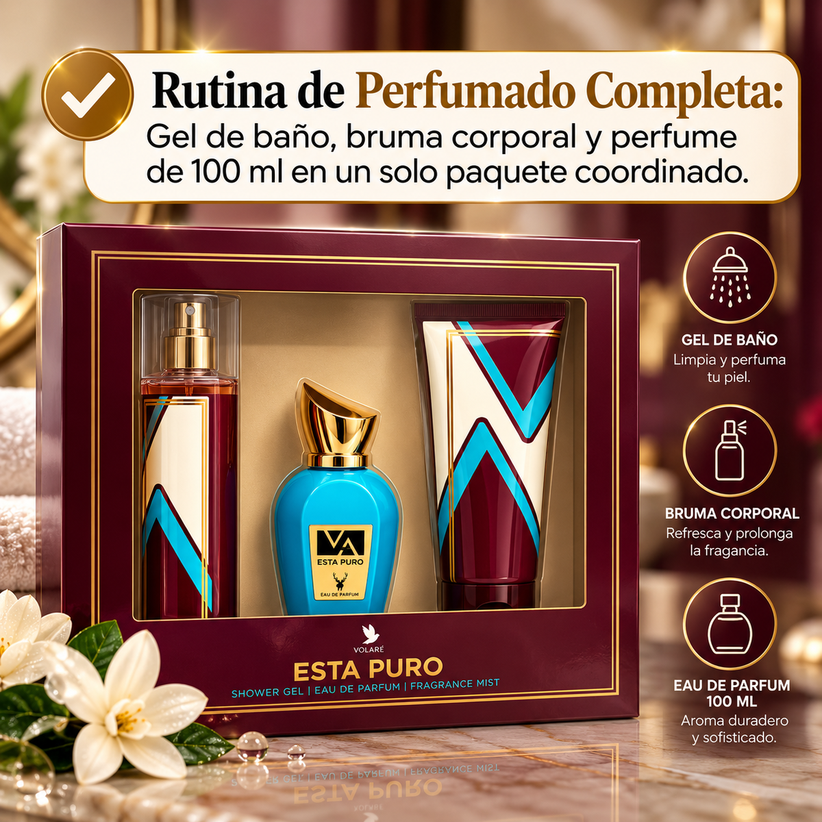 Volaré Esta Puro – Set de Regalo de 3 Piezas
