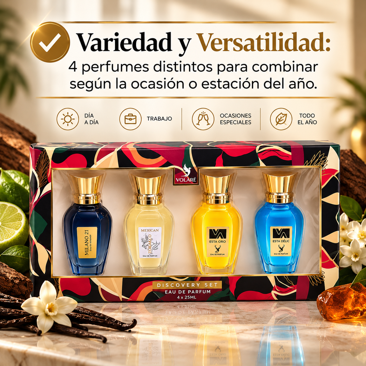 Volaré Discovery Set – Cofre Eau de Parfum 4 x 25 ml