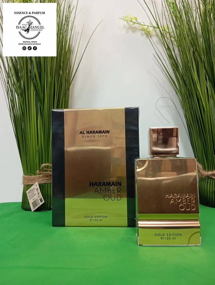 Perfume y caja de al haramain amber oud gold edition
