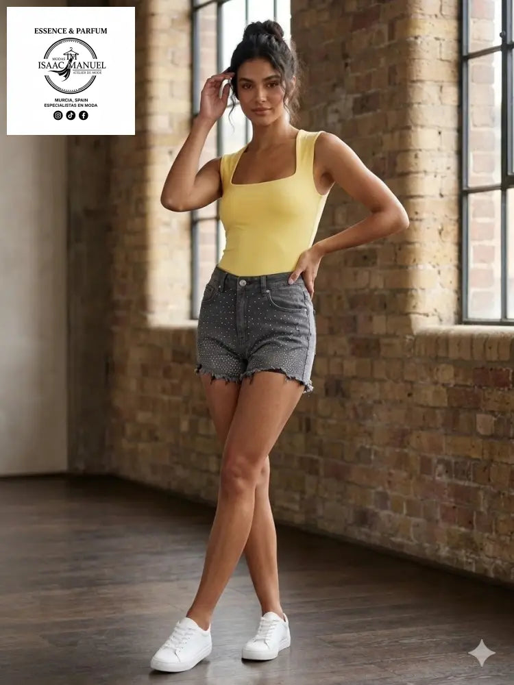 Body Minimal de Escote Cuadrado: Tu Nuevo Básico Imprescindible JC1011 ropa de mujer