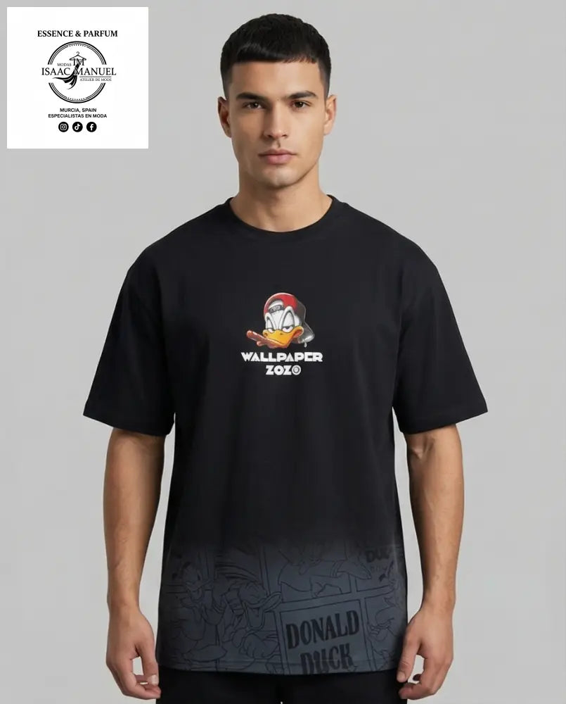 Camiseta Donald Duck Wallpaper | Hombre oversize - Camiseta