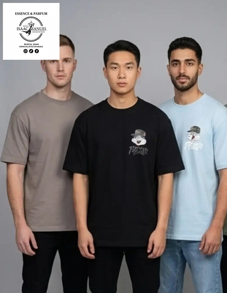 Camiseta Oversize Bugs Bunny Gángster | Streetwear Gráfico Unisex Camiseta hombre