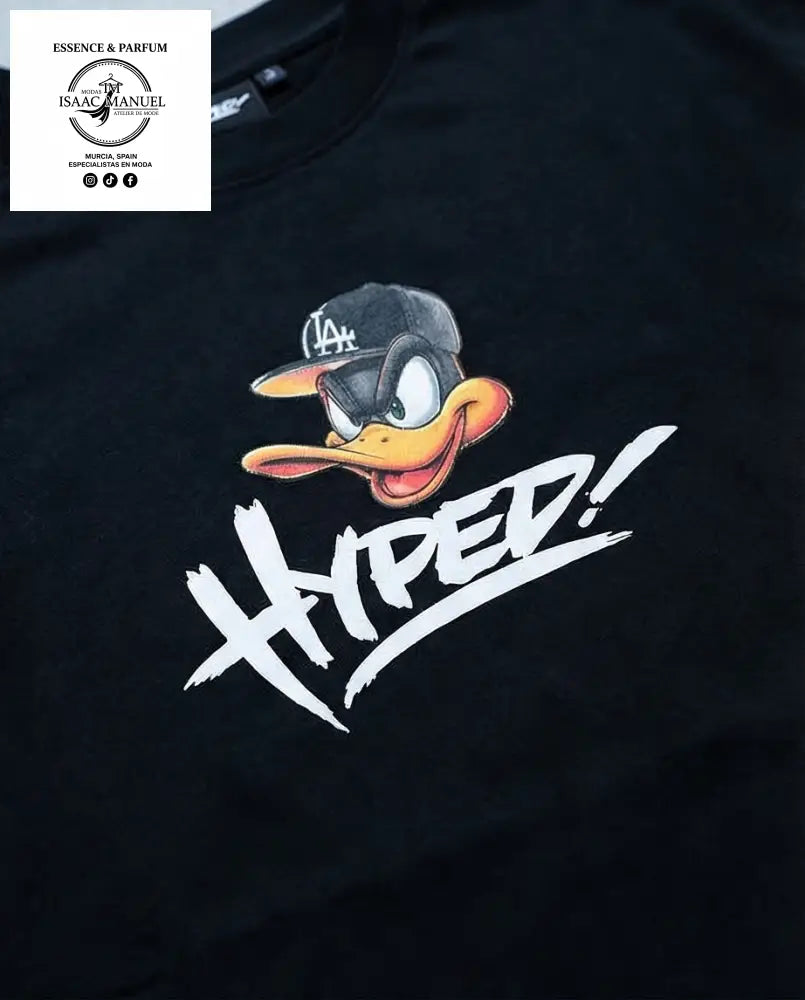 Camiseta Oversize ’Hyped’ Duck – Edición Street Urban QQ2329 Camiseta hombre