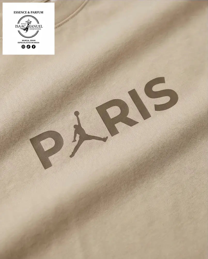 Camiseta Oversize Paris Jumpman | Hombre | S M L XL QQ2377 Beige / S Camisetas