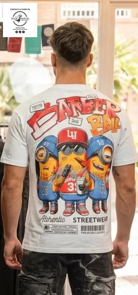 Camisetas Streetwear Hombre ’Urban Legends’ – Estilo Anime Oversize y Gráficos Exclusivos xt1475 Blanco / L Camiseta