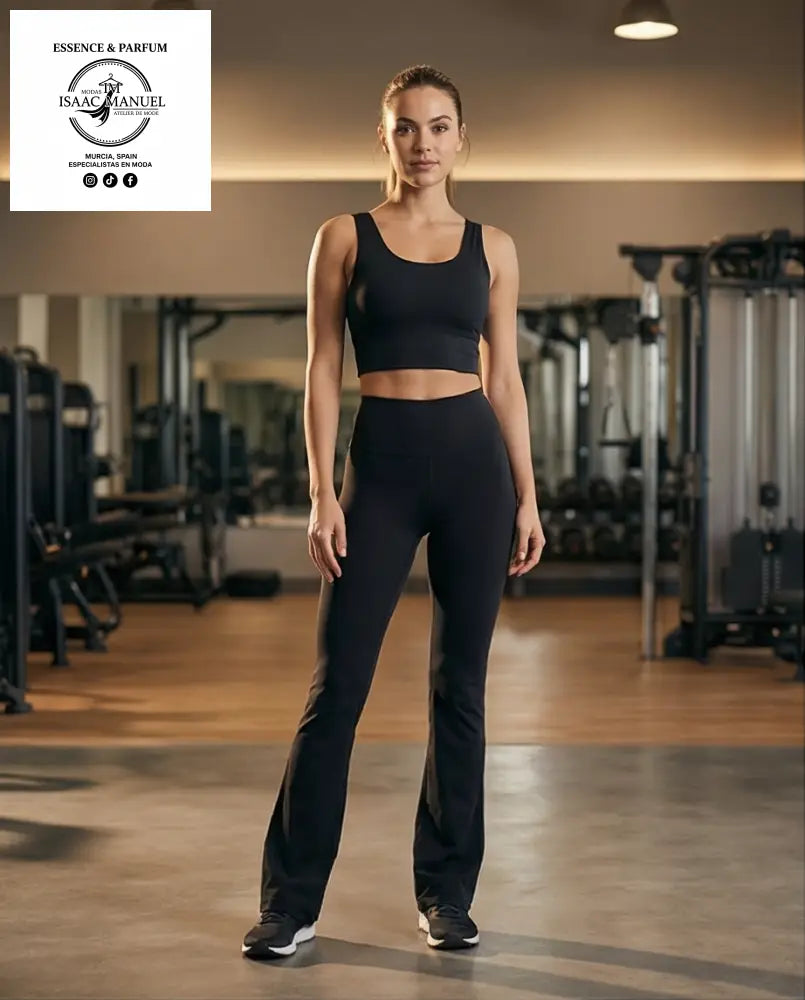 Set deportivo mujer gris 3 piezas – chaqueta, top y leggings tiro alto efecto push-up