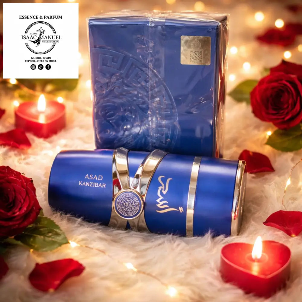 Asad Zanzibar de Lattafa: El Lujo Tropical en un Frasco Azul perfume asad