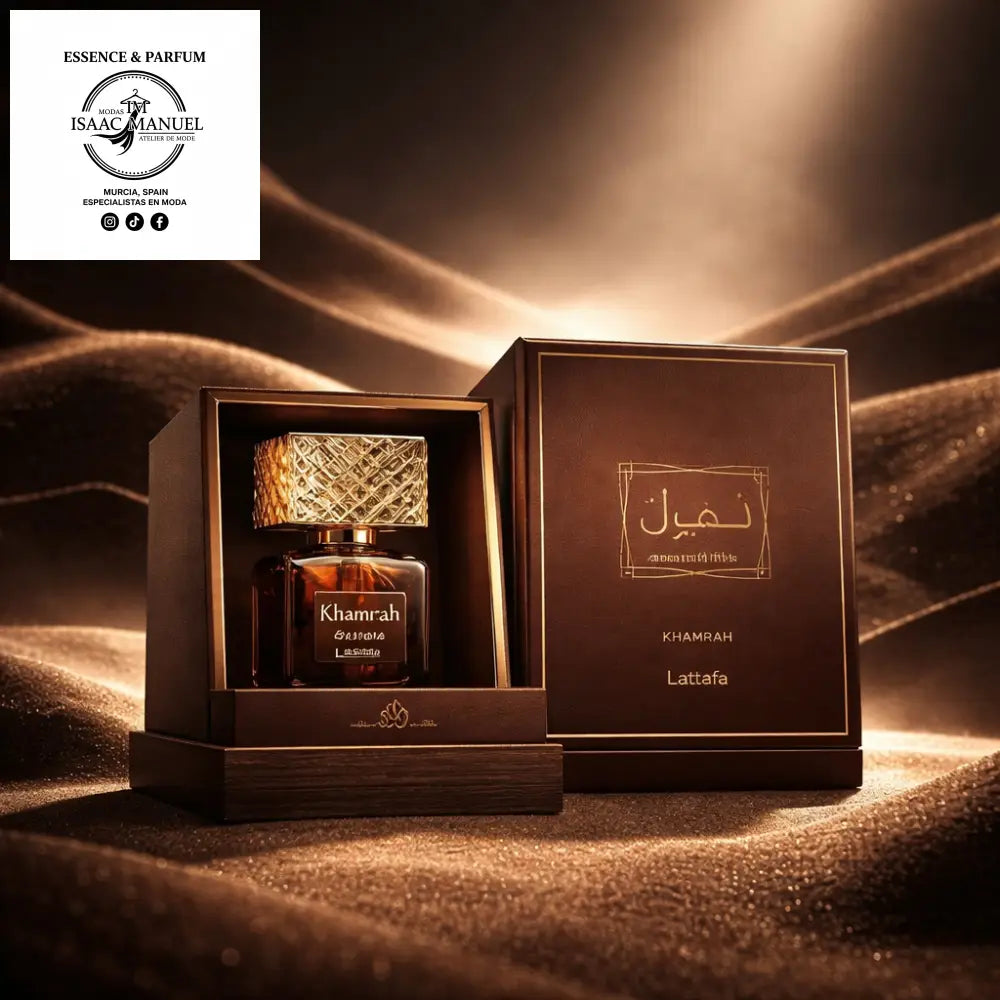 Khamrah Qahwa de Lattafa: El Gourmet Árabe con un Toque de Café en elegante presentación con notas cálidas y especiadas