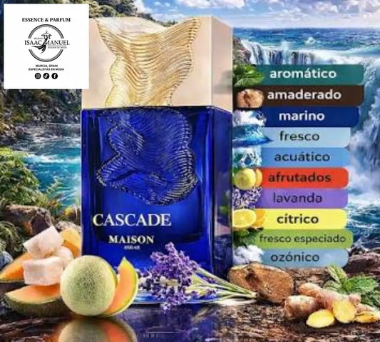 Descubre Cascade de Maison Asrar: la explosión cítrica y acuática definitiva. Con notas de melón, lavanda y maderas marinas. ¡Cómpralo hoy en oferta aquí!