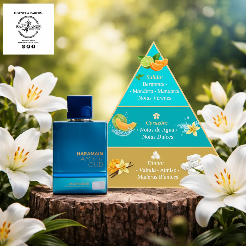 Pirámide Olfativa Al Haramain Amber Oud Aqua