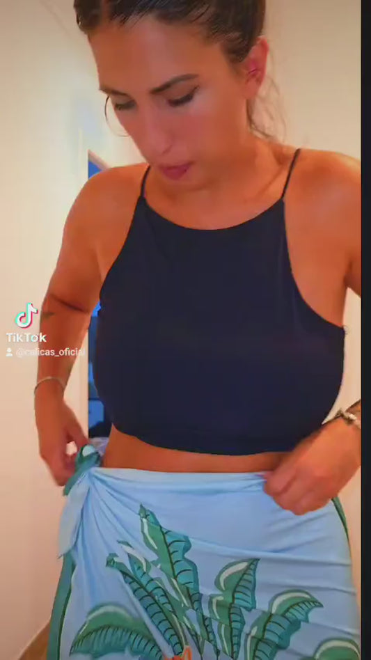Falda Pareo Larga con Lazada | Estampados Exclusivos