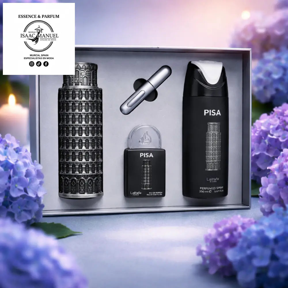 Set Pisa Lattafa Pride | Gift Set de Lujo – EDP + Desodorante + Miniatura perfume set pisa