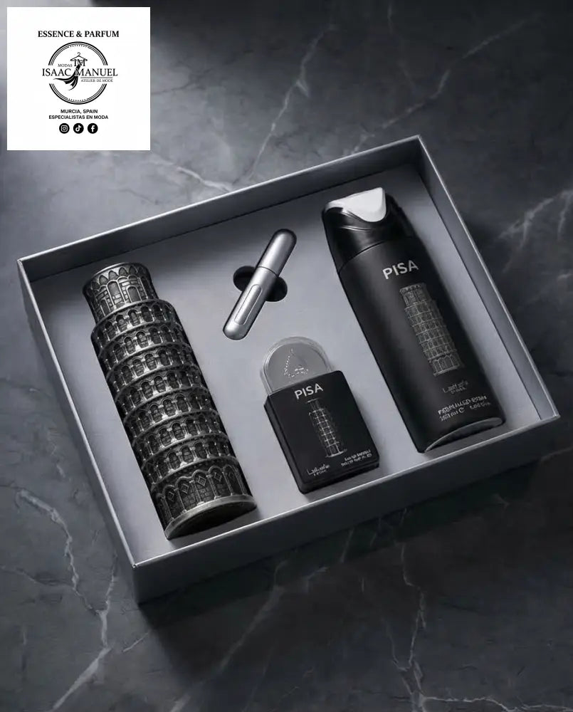 Set Pisa Lattafa Pride | Gift Set de Lujo – EDP + Desodorante + Miniatura perfume set pisa