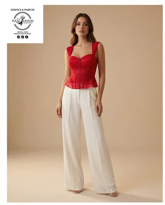 Top Corset Mujer con Encaje – Estilo Elegante y Sensual 11007 - Top / Corset